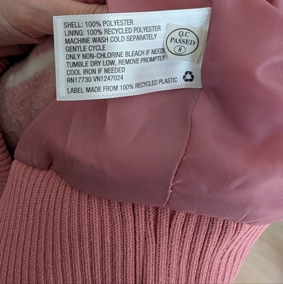 NWOT Universal Thread Women's Pink and White Plaid Bomber Jacket, Sz M - Picture 5 of 10